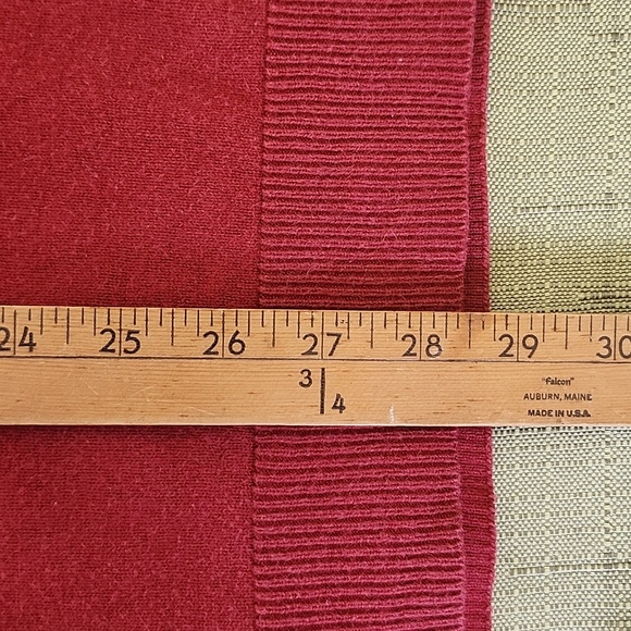 Eddie Bauer Men's Cotton Cashmere Reddish/Orange V-Neck, Long Sleeve Sweater - Picture 11 of 12